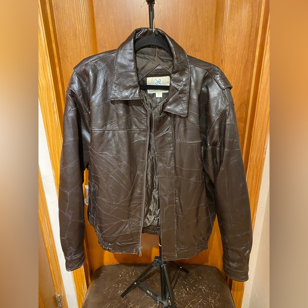Haband Vintage Brown Leather Jacket